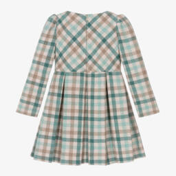 Mayoral-Girls Plaid Green Dress | Childrensalon Outlet