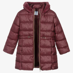 Mayoral-Girls Purple Puffer Coat | Childrensalon Outlet