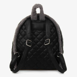 مايورال-حقيبة ظهر جلد صناعي لون أسود (28 سم) | Childrensalon Outlet