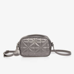 Mayoral-Girls Quilted Grey Metallic Bag | Childrensalon Outlet