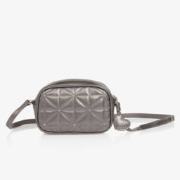 Mayoral-Girls Quilted Grey Metallic Bag | Childrensalon Outlet