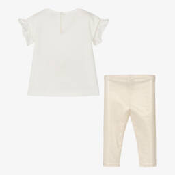 Mayoral-Кремовый и золотой наряд для девочек | Childrensalon Outlet