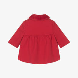 Mayoral Для новорожденных-Girls Red Classic Trapeze Coat | Childrensalon Outlet
