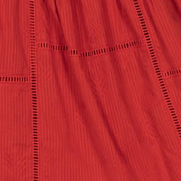 Mayoral-Girls Red Cotton Embroidered Dress | Childrensalon Outlet