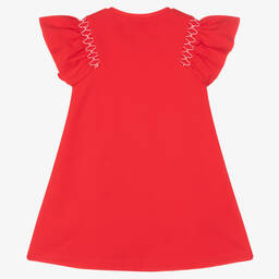 Mayoral-Girls Red Cotton Jersey Dress | Childrensalon Outlet