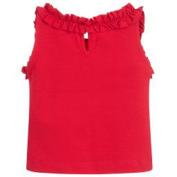 Mayoral-Girls Red Cotton T-Shirt | Childrensalon Outlet