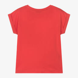 Mayoral-Girls Red Cotton T-Shirt | Childrensalon Outlet