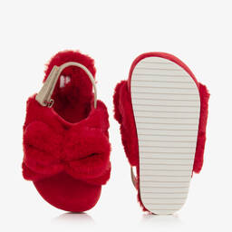 Mayoral-Красные тапочки из искусственной замши с искусственным мехом | Childrensalon Outlet