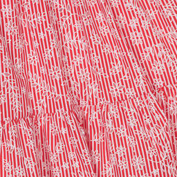 Mayoral-Girls Red Floral Stripe Cotton Dress | Childrensalon Outlet