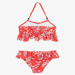 Mayoral-Girls Red Flower Print Bikini | Childrensalon Outlet