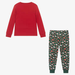 Mayoral-Girls Red & Green Festive Cotton Pyjamas | Childrensalon Outlet