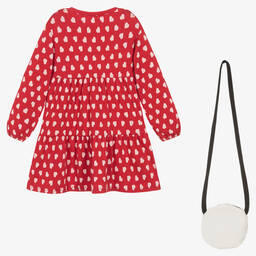 Mayoral-Girls Red Heart Dress & Bag Set | Childrensalon Outlet