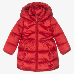 Mayoral-Girls Red Puffer Coat | Childrensalon Outlet