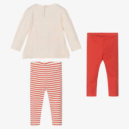 Mayoral-Girls Red Striped Leggings Set | Childrensalon Outlet