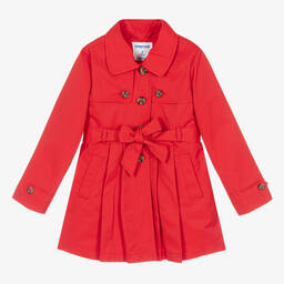 Mayoral-Girls Red Trench Coat | Childrensalon Outlet