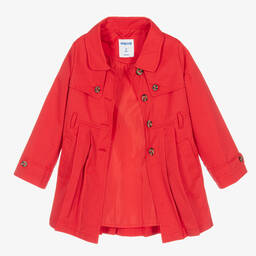 Mayoral-Girls Red Trench Coat | Childrensalon Outlet