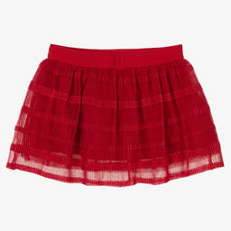 مايورال-تنورة تول ودانتيل لون أحمر | Childrensalon Outlet