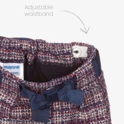 Mayoral-Girls Red Tweed Shorts Set | Childrensalon Outlet