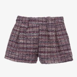 Mayoral-Girls Red Tweed Shorts Set | Childrensalon Outlet