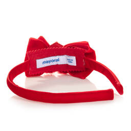 مايورال-طوق للشعر مخمل لون أحمر للبنات | Childrensalon Outlet