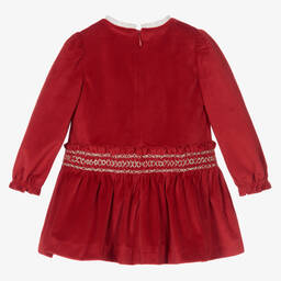 Mayoral-Girls Red Velvet Dress | Childrensalon Outlet