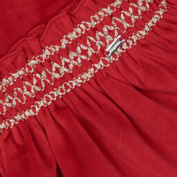 Mayoral-Girls Red Velvet Dress | Childrensalon Outlet