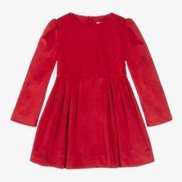 Mayoral-Girls Red Velvet Dress | Childrensalon Outlet