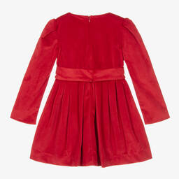 Mayoral-Girls Red Velvet Dress | Childrensalon Outlet
