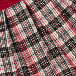 Mayoral-Girls Red Velvet Tartan Dress | Childrensalon Outlet