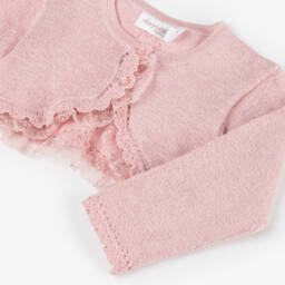 Mayoral Newborn-Girls Rose Knit Lace Cardigan | Childrensalon Outlet