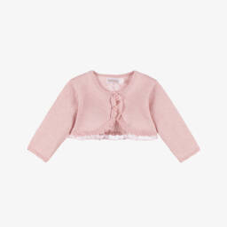Mayoral Newborn-Girls Rose Knit Lace Cardigan | Childrensalon Outlet
