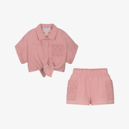 Mayoral-Комплект из розового муслина для девочек | Childrensalon Outlet