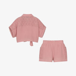Mayoral-Комплект из розового муслина для девочек | Childrensalon Outlet