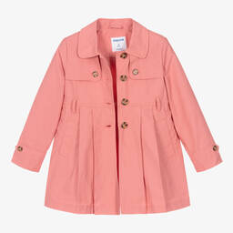 Mayoral-Girls Rose Pink Trench Coat | Childrensalon Outlet