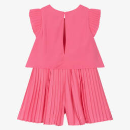 Mayoral-Girls Rosy Chiffon Romper Delight | Childrensalon Outlet