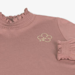 Mayoral-Girls Ruched Pink Jersey Top | Childrensalon Outlet