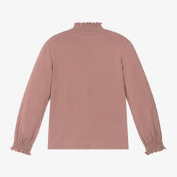 Mayoral-Girls Ruched Pink Jersey Top | Childrensalon Outlet