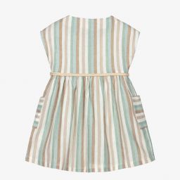 Mayoral-Светло-зеленое льняное платье для девочек | Childrensalon Outlet