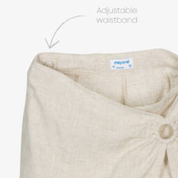 Mayoral-Льняная юбка-шорты Sandy для девочек | Childrensalon Outlet