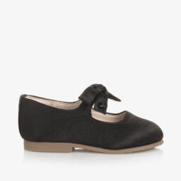 مايورال-حذاء بفيونكة ساتان لون أسود للبنات | Childrensalon Outlet