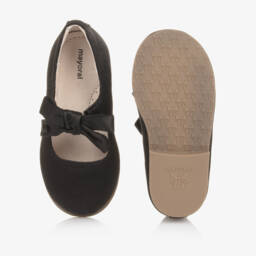 مايورال-حذاء بفيونكة ساتان لون أسود للبنات | Childrensalon Outlet