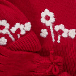 Mayoral-Girls Scarlet Floral Knit Set | Childrensalon Outlet