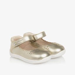 مايورال-أحذية مشي ذهبية لامعة للبنات | Childrensalon Outlet