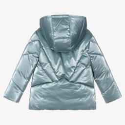 Mayoral-Girls Shimmering Hooded Puffer Coat | Childrensalon Outlet