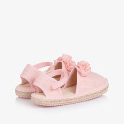 Mayoral-Girls Shimmering Pink Flower Espadrilles | Childrensalon Outlet