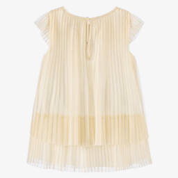 Mayoral-فستان تول لامع مطوي للبنات | Childrensalon Outlet