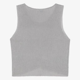 Mayoral-توب فضي لامع بدون أكمام للبنات | Childrensalon Outlet