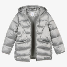 Mayoral-Пуховик цвета серебристый металлик | Childrensalon Outlet