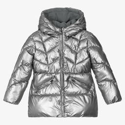 Mayoral-Серебристый пуховик для девочек | Childrensalon Outlet