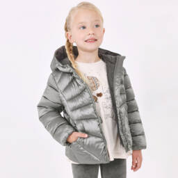 Mayoral-Пуховик цвета серебристый металлик | Childrensalon Outlet